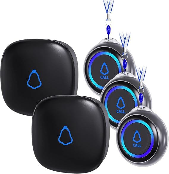 Bundle: Caregiver Pager with 2-Receiver and 3-Call Button