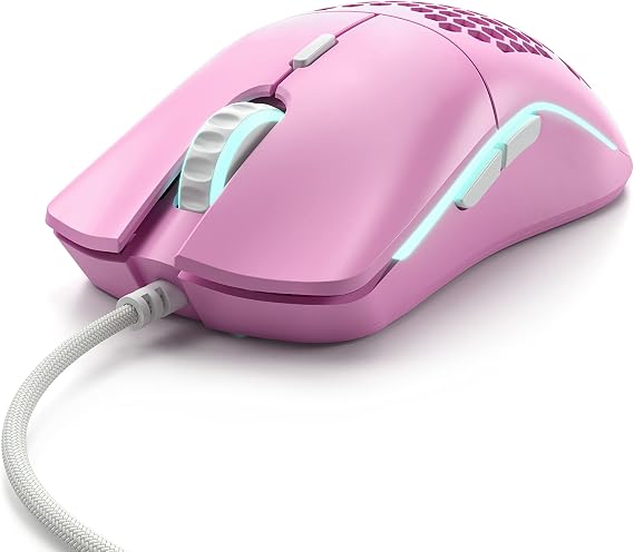 Glorious Gaming Mouse - Model O 67 g Superlight Honeycomb Mouse, Limited Edition Matte Pink - USB Gaming Mouse