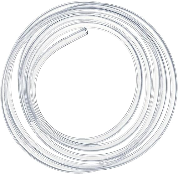 Yesallwas PVC Clear Plastic Tube Pipe, 9mm ID x 11mm OD 3 Meter 9.8ft PVC Transparent Hose Plastic Vinyl Tubing for Water Air Pump