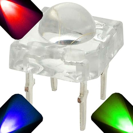 5mm RGB Piranha LED - Common Cathode - Full Color 4-Pin (Pack of 10)