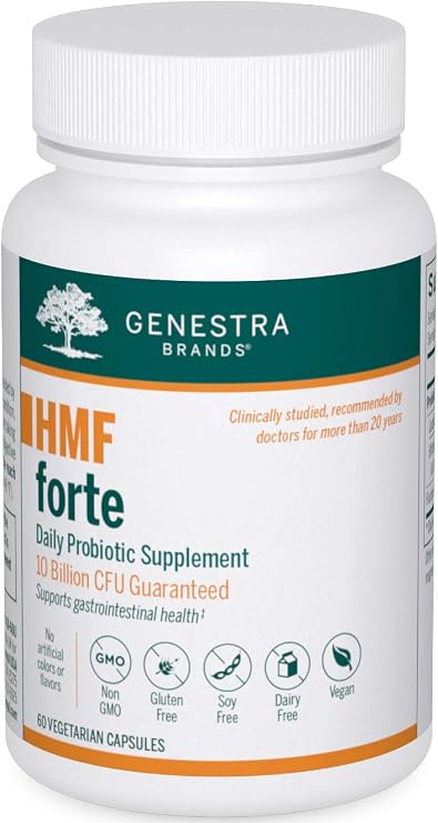 Genestra Brands - HMF Forte Probiotic Supplement, 60 Capsules | Four Strains of Probiotics to Support GI Health*, Probiotic Benefit, Provides 10 billion CFU per day