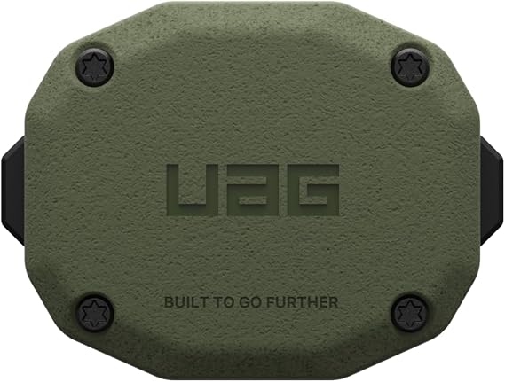 URBAN ARMOR GEAR UAG Designed for AirTag Case - 2-Way Hard Shell Lock Case AirTag Holder for Luggage & Bags, Water Resistant Anti-Lost Ultra Secure GPS Protective Cover, Essential Armor Olive Drab
