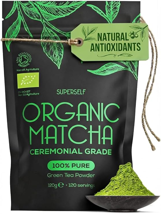 SuperSelf Organic Matcha Powder - Ceremonial Grade - Smooth Taste