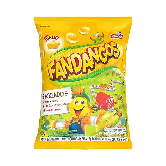 Fandangos Salgadinho de Milho Sabor Requeijao Saboroso 197grs.