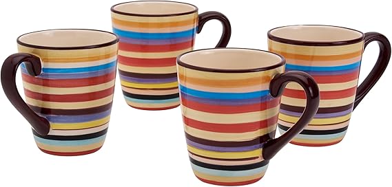 Tabletops Gallery 16-ounce Sedona Mugs, Set of 4