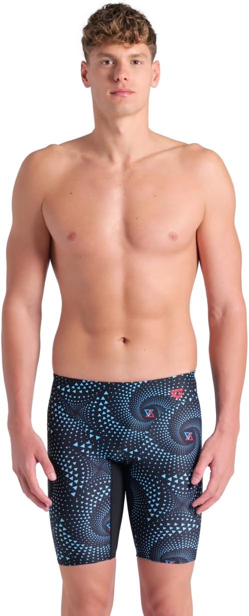 Arena Mens Arena Fireflow Performance Men's Swim Jammer Sports Knee-Length Swimsuit
