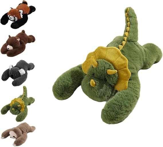 Weighted Plush Animals, Hugging Pillow for Anxiety Relief & Sleep Support, Cute Soft Plush Toy Pillow, weighted animals for adults (Dinosaur 30cm)