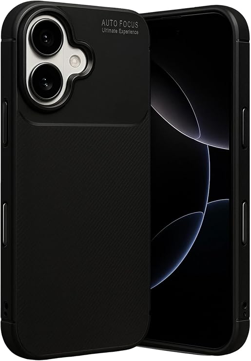 Coverzone iPhone 17 ile Uyumlu Silikon Kılıf TPU Negro Silikon Ultra Slim Fit Kılıf İle Uyumlu Karbon Delux Kılıf