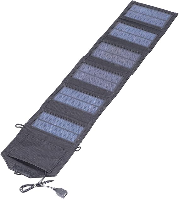 Foldable Solar Charging Panel Crystalline Silicon Portable Charger 10.5W 5-6V with USB Interface