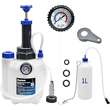 3L+1L Brake Bleeding Kit Manual Brake Bleeder Automotive Brake Fluid Bleeder with E20 Adapter Suitable for most European Models (1 Adapter)