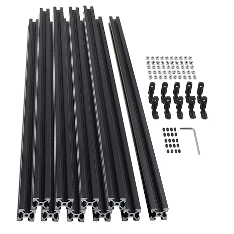 10PCS T Slot 2020 Aluminum Extrusion 1220mm European Standard Anodized Linear Rail Aluminum Profile Extrusion Extruded Aluminum for 3D Printer Parts and CNC DIY (1220mm 2020 T-Slot Black)