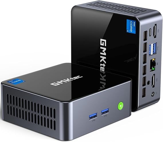 GMKtec Mini PC M3 Ultra with Intel Core i7-12700H(14C/20T 4.7 GHz), 16GB DDR4 RAM+512GB NVMe SSD, Mini Desktop Computer Triple 4K Display, WiFi 6, BT5.2, USB-C M3 Ultra 16+512