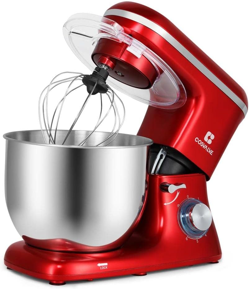 Mixers Kitchen Electric Stand Mixer, COSVALVE 660W Power Household Stand Mixers Multifunction Cake Mixer kitchen Stand Up 7 QT Captical Electric Kitchen Mixer with Stainless Steel Bowl （Black