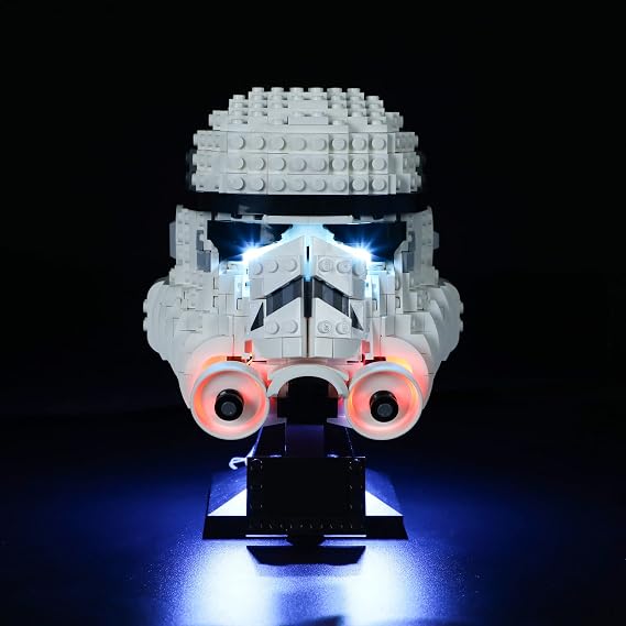 GEAMENT LED Light Kit Compatible with Lego Stormtrooper Helmet - Lighting Set for 75276 Building Model (Model Set Not Included)