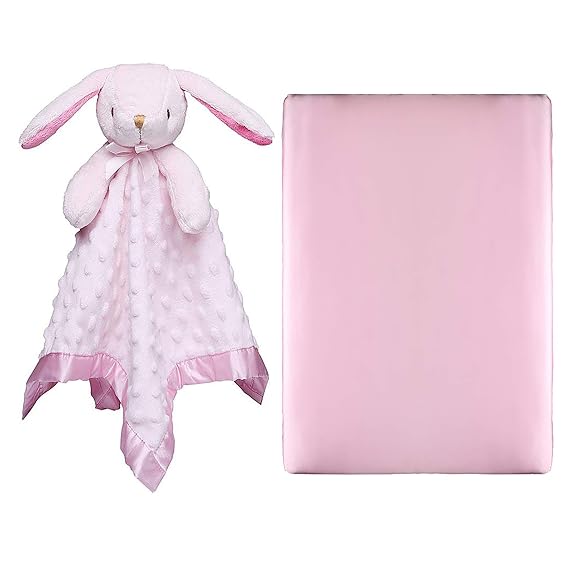 Pro Goleem Bunny Lovey and Satin Pack n Play Sheet