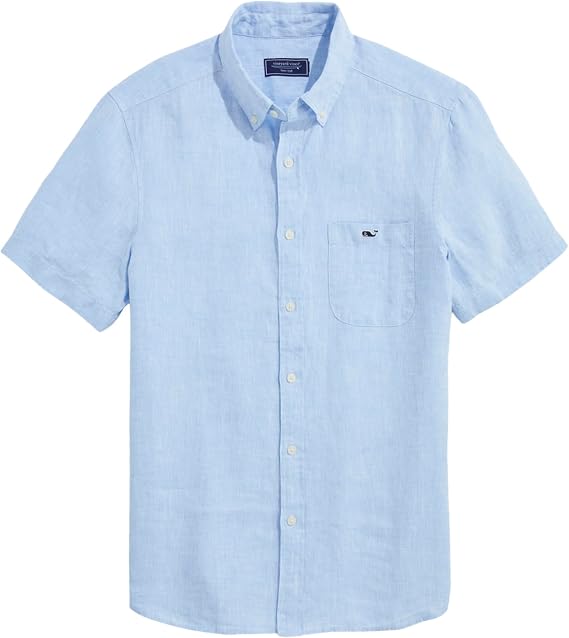 Vineyard Vines Men's Linen Short-Sleeve Solid Shirt