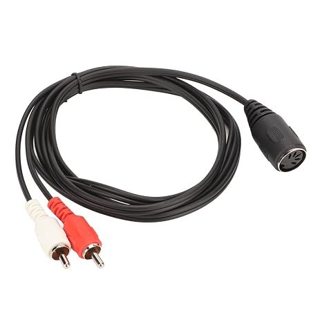 Acogedor DIN 5 Pin to 2 Cable, PVC DIN 5 PIN Female to 2 Male Audio Cable, for Bang, Olufsen, for, Quad Stereo System, 4.9ft