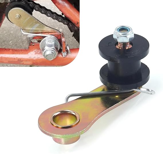 Chain Tensioner, Heavy Duty Chain Roller Tensioner with Clip Spring, Vibration Damping 110cc 125cc 140cc Wheel Modified Accessory, Universal 4 Wheelers ATV Adjuster Kit (Black)