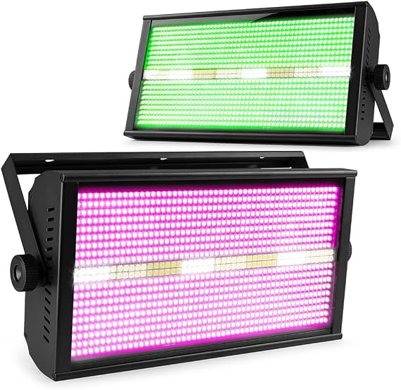 BeamZ BS960 Dual Pack: High-Power Strobe Light, RGBW LED Wash Light & Stage Blinder, 960 LED Count, 16 Controllable Segments, Full DMX Compatibility for Live Shows & Nightclub Settings [Energy Class A]