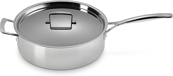 Le Creuset Tri-Ply Stainless Steel 6-Quart Covered Saute Pan