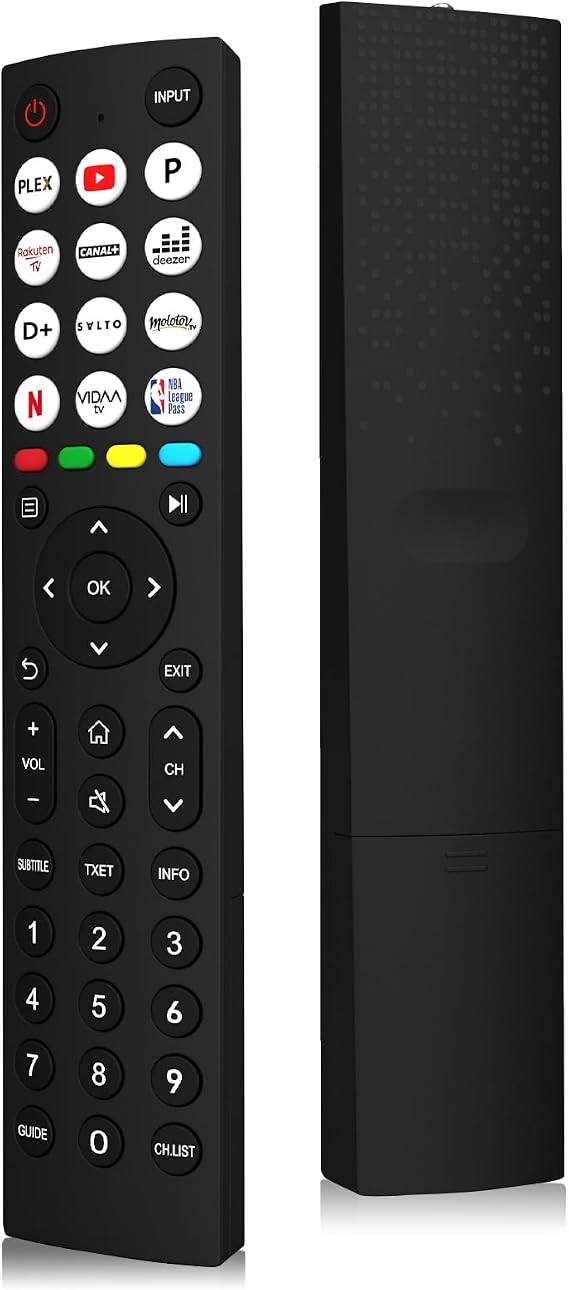 Hisense TV Remote Control,Universal Remote Control for Hisense for VIDAA 4K UHD FHD QLED LED LCD HDTV Smart TV Remote Replacement with 12 Shortcut Buttons, No Setup Required