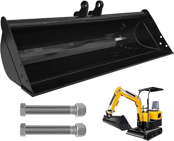 A 1000-millimeter Flat-Bottom Bucket, Compatible with AGT Typhoon and Other 0.8-1.5 ton Chinese mini excavators, Equipped with pins