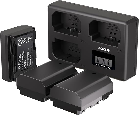 JYJZPB 3 Pack NP-FZ100 Batteries and Triple Battery Charger