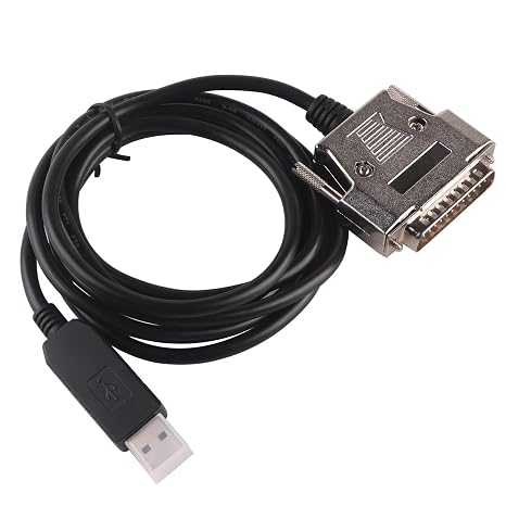 USB to DB25 Male Programming Cable for Fanuc 15 16 18 21 Series RS232 Serial RS232 PC Connect Your Device CNC DNC Software Flow Control CNC-SW-25M