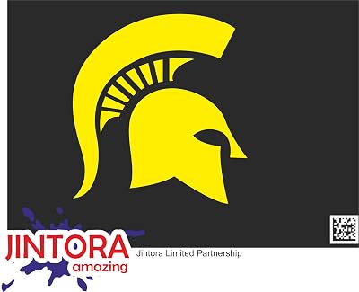 Sticker - Decal - JDM - Die Cut - Spartan Profile - 107x99 mm - JDM - Die Cut - Car - Truck - Bus - Window - Laptop - Coach - Rear Window - Yellow
