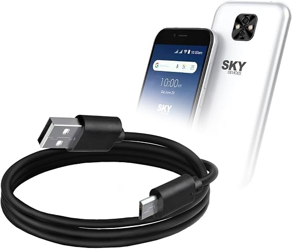 BoxWave Cable Compatible with Sky Devices Elite H5 - DirectSync Cable, Durable Charge and Sync