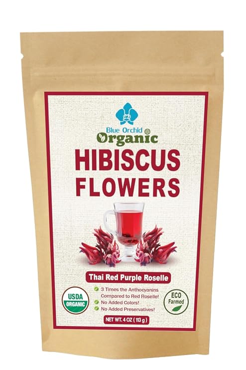 Organic Dried Hibiscus Flowers Premium Cut & Sifted Herbal Tea