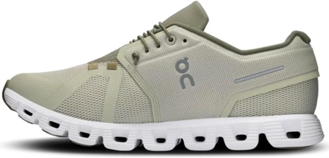 On Men's Cloud 5 Sneakers, Chalk/Grove, 9 Medium US