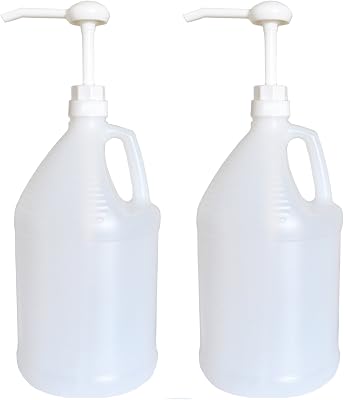 nicebottles Gallon Jug with Pump, Pack of 2