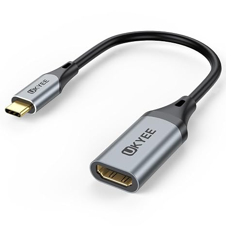 USBC to HDMI Adapter 4K@60HZ,USB Type C to HDMI Converter Compatible [Thunderbolt 3 Compatible] for MacBook Pro iMac, iPad Pro, Galaxy S20 S10, Surface and More -Grey
