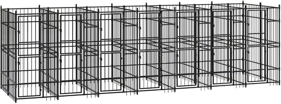 Outdoor Heavy Duty Large Dog Kennel House Dog Big Cage Pet Kennel Steel Fence