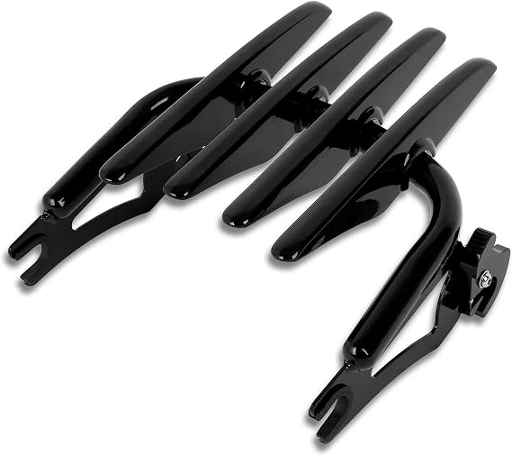 XFMT Motorcycle Black Detachable Stealth Two-Up Luggage Rack for Harley Touring Road King Street Glide Road Glide Electra Glide 2009-Later | Quick Release Racks For Road King Street Glide Road Glide Electra Glide, Black