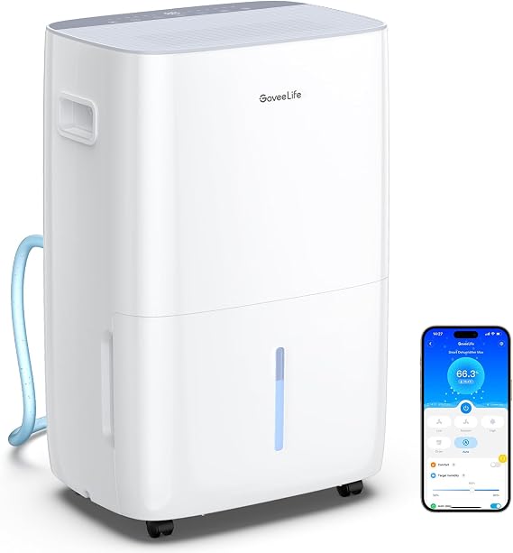 GoveeLife Dehumidifier for Home 4,500ft2, 50 to 137 Pints, 2.0Gal Bucket