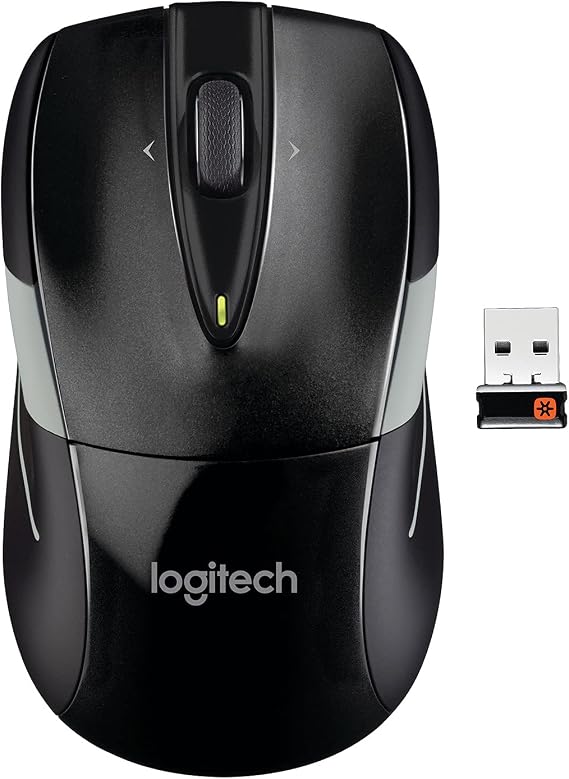 Logitech M525 Wireless Mouse, Black/Gray
