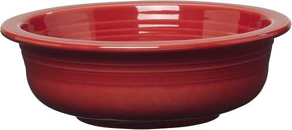 Fiesta Classic Rim Large Serving Bowl, 40oz (8.25") Durable Ceramic, Lead-Free, Dishwasher/Microwave/Oven Safe Made in USA Dinnerware - Scarlet
