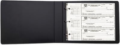 3 Rings Check Binder for 3-on-a-Page End-Stub Deskbook Checks, Compact Size Business Checks, Executive Check Holder Checkbook Binder Cover 9 x11 14, Vegan Leather