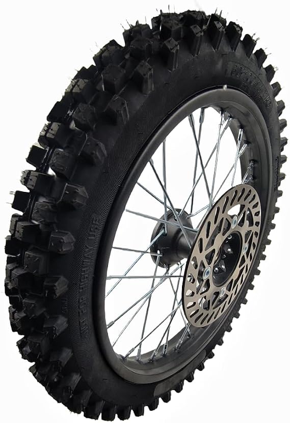 CLEO 70/100-19 Front Wheel Rim Tire Assembly for 150CC 200CC Dirt Bike taotao TTR SSR CRF Apollo 15mm axle includes 220mm brake disc