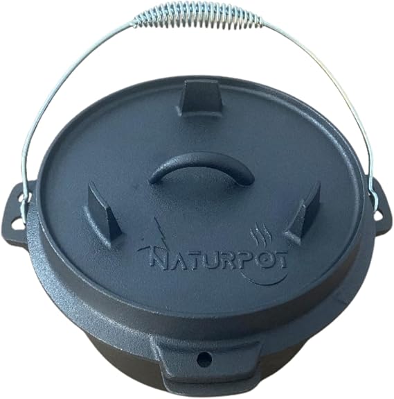 Döküm Tencere 10 Inch Dutch Oven Demir Döküm Kamp Tenceresi 25 cm