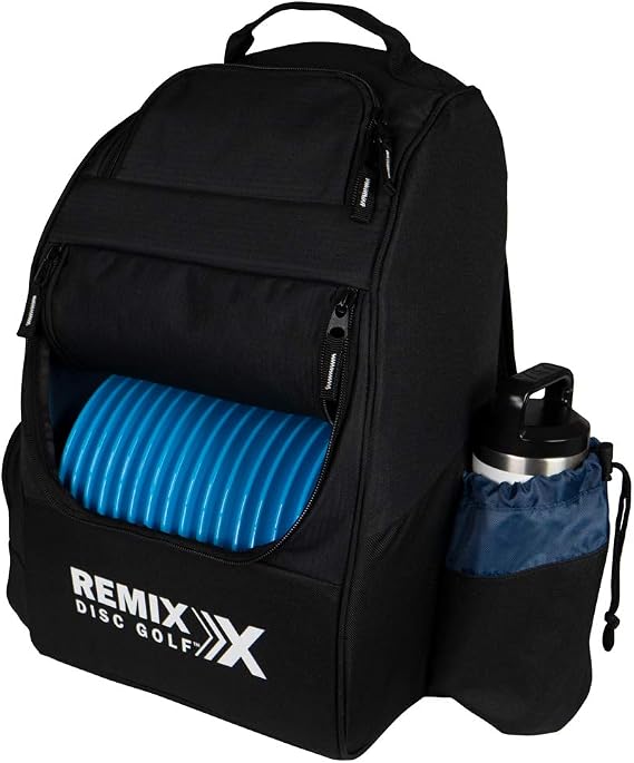 Remix Disc Golf Deluxe Backpack Disc Golf Bag - Black
