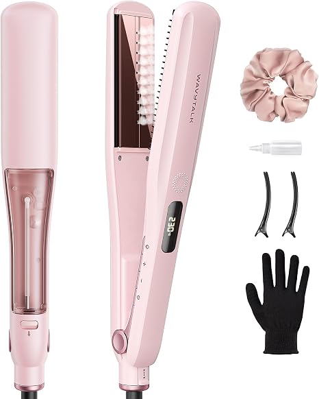Wavytalk Steam Straightener Hair Straightener for Quick Silky Straight Hair