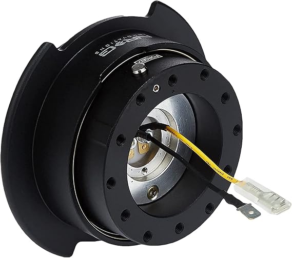 NRG Innovations SRK-250BK Quick Release Kit (Black/Black Ring with Finger Grooves), Gen 2.5