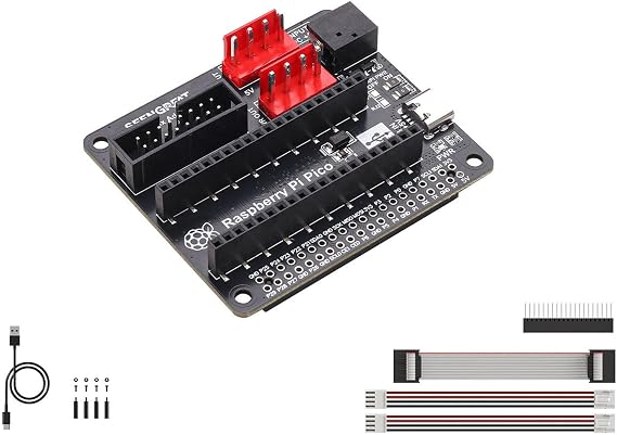 HUB75 LED Matrix Adapter Board for Raspberry Pi/Pico, Dual Power Input | Broad compatibility with HUB75 RGB panels, dual 5V power inputs for high-performance applications.