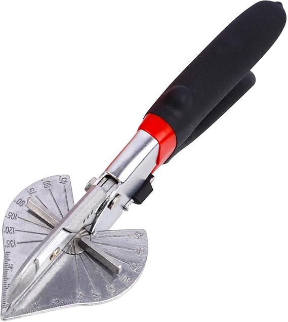 Angle Miter Shears for Wood Trim, 45-135 Adjustable Angle Scissors Trim Shears Tools, Sharp Angles Cutter Hand Tool for Mitre Cutting, Quarter Round, No Replacement Blade