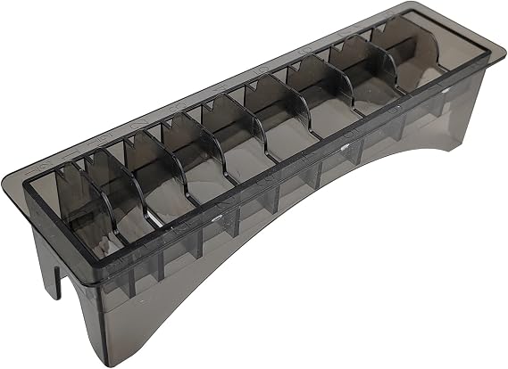 Clipper Guard Holder Organizer,Clipper Comb Holder Case,Grid Base Box For Universal Hair Clippers Limit Comb,Storage for Clipper Guards,Fit Well and Easy to Store Away When Done Using (Grey, L)