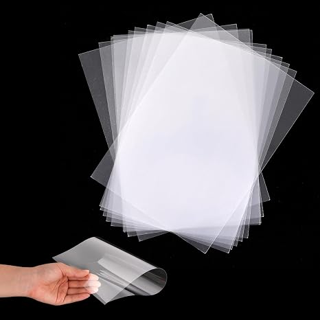 10 Pcs Acrylic Sheet Clear Plastic Sheets for Crafts (150 x 100 mm) PET Flexible Lightweight Perspex Sheet Transparent Acrylic Panels Board for DIY Crafting Picture Frames Painting Table Sign