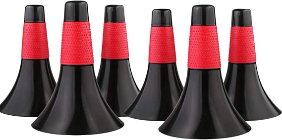 6pcs Pack Marker Cones Barrier Bucket 9" Sports Basketball Soccer Football Tennis Training Rip Cones
